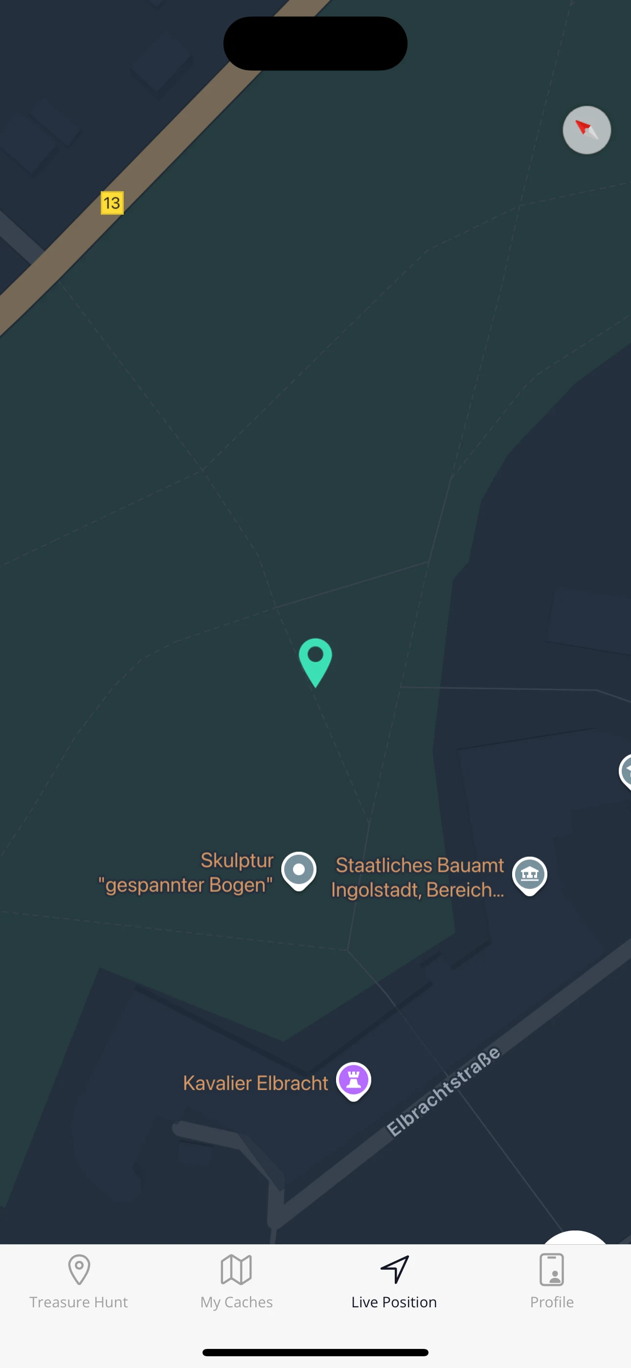 Geocaching Radar Treasure Hunt screenshot